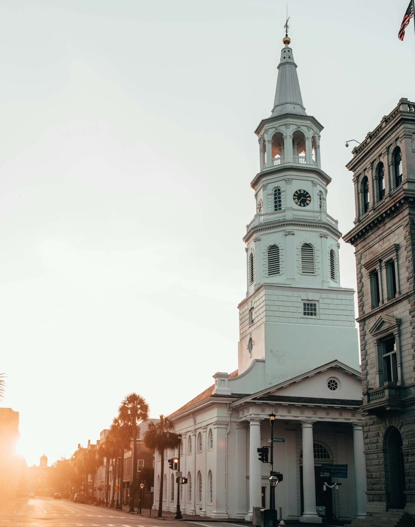 Charleston SC Church and Street Image